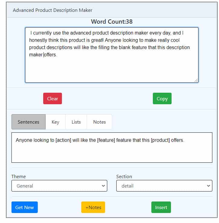 add 2 to 3 detail sentences