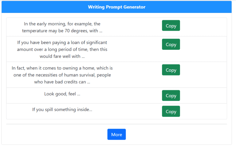 creative writing prompt generator